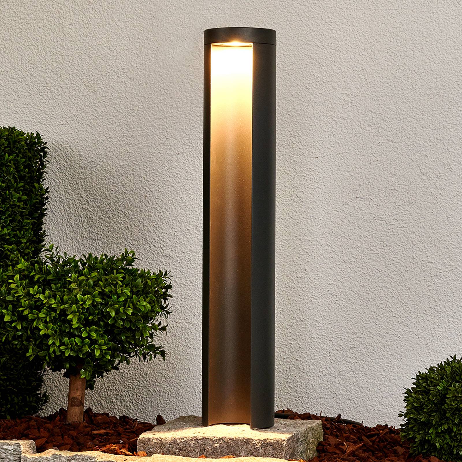 LED Wegeleuchte JARON Lucande, alu / grau / zink, Aluminium, Modern, LED Außenleuchte