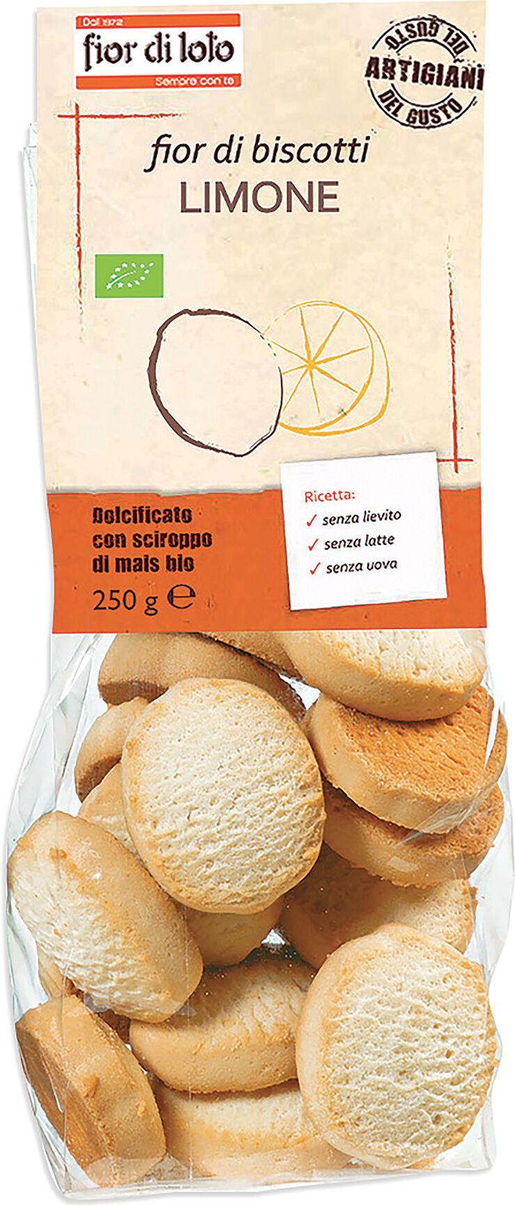 Biotobio Fior Di Biscotti Limone 250g