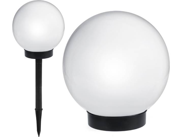 Lampe solaire à boule lumineuse Lampe solaire de jardin Capteur crépusculaire Blanc