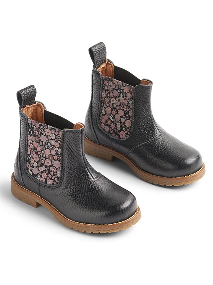 Wheat Leder-Chelsea-Boots in Schwarz - 35