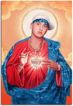 Inspire Picks Eminem Rap Music Wall Art Hip Hop Canvas Print Poster f 30x40cmnoframe