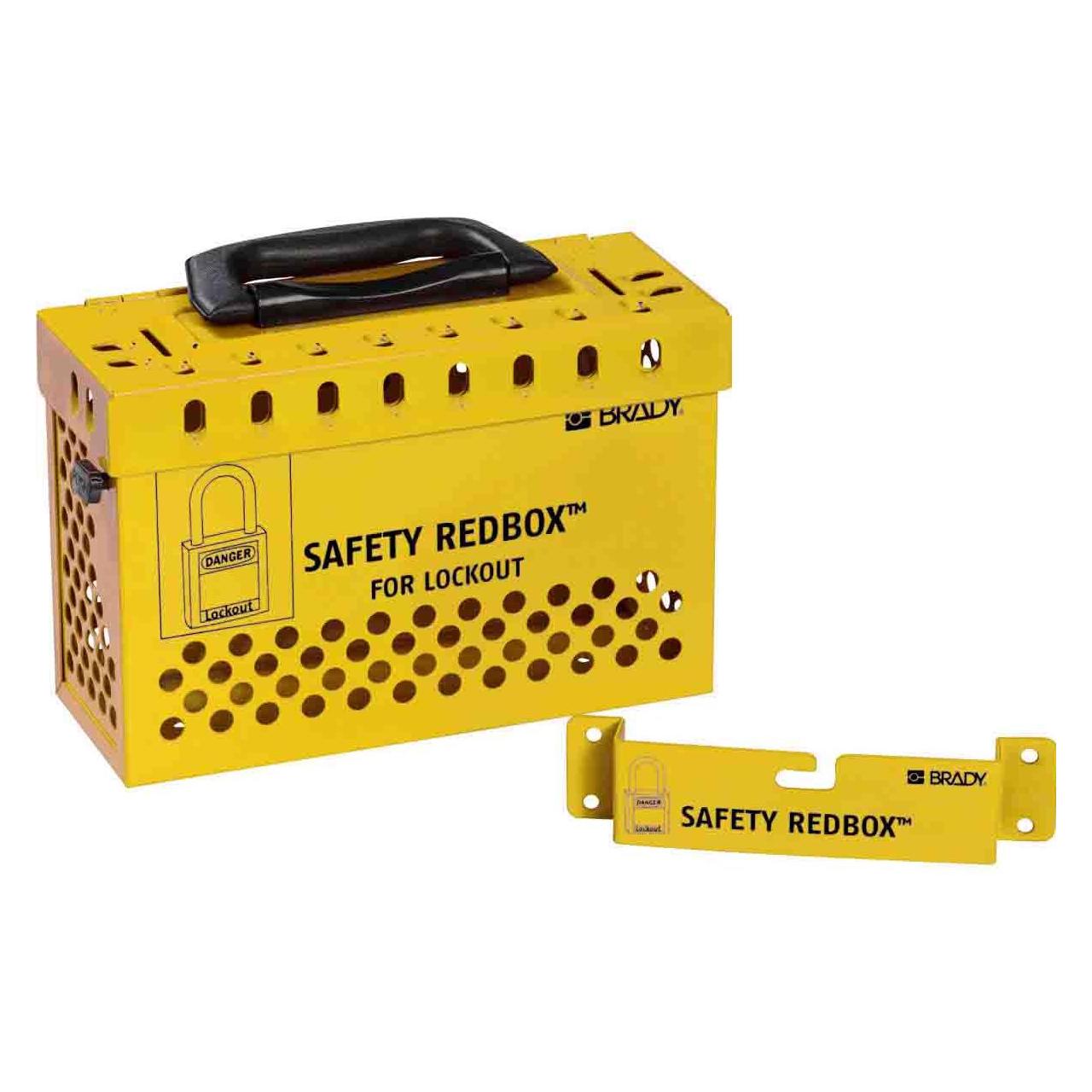Brady Gruppenverschlukasten LockBox, Gelb, 24 x 17 x 10cm, mit Schnell-Lsesystem, transportabel (145580)