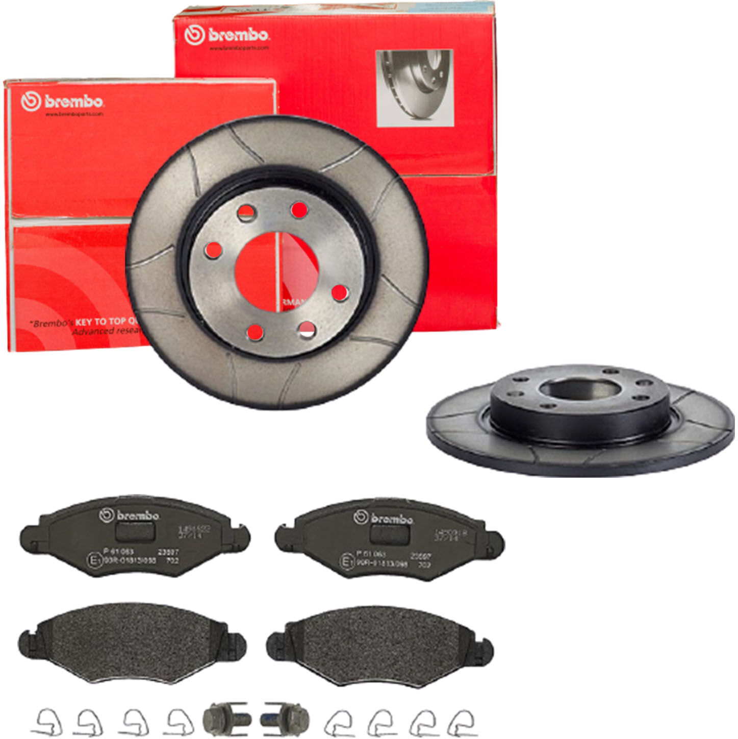 Brembo Bremsensatz, Scheibenbremse Bremsensatz-Vorderachse Max Line / Standard Sk8k0f46h4 Vorderachse Geschlitzt 247mm 10mm Für Citroën Peugeot Naza