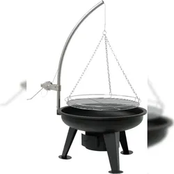 BBQ-Toro Schwenkgrill mit Grillrost Ø 64 cm | Holzkohlegrill, Feuerschale