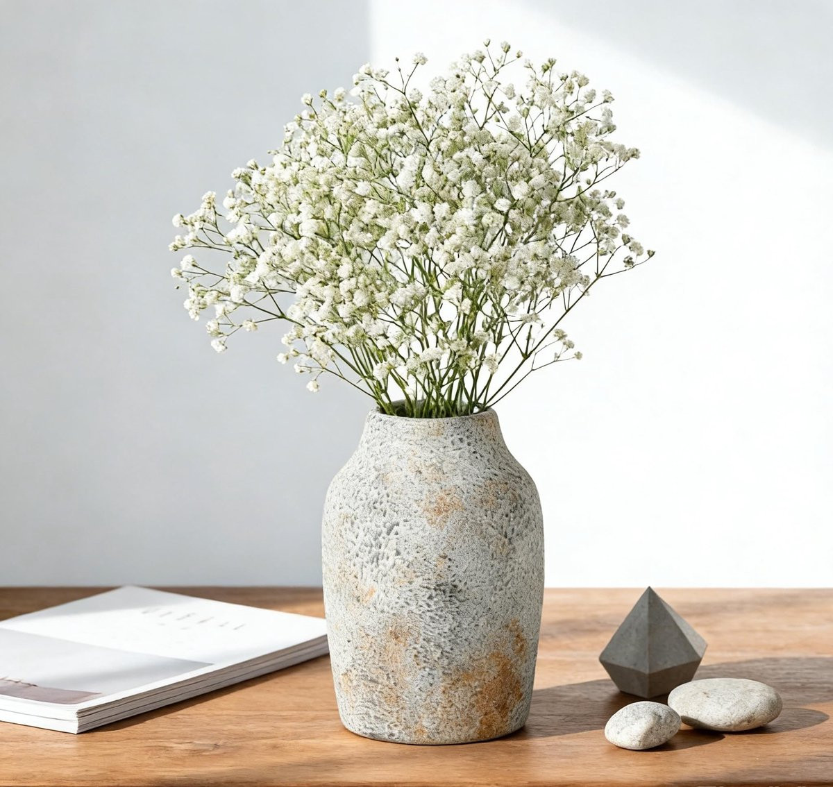 Dailygoods Bloemenvaas Rustiek - Keramisch - Boho-Terracotta - Vintage - Hoogte: 19,3 cm
