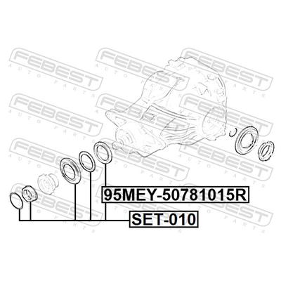 FEBEST Reparatursatz, Differential SET-010 für BMW