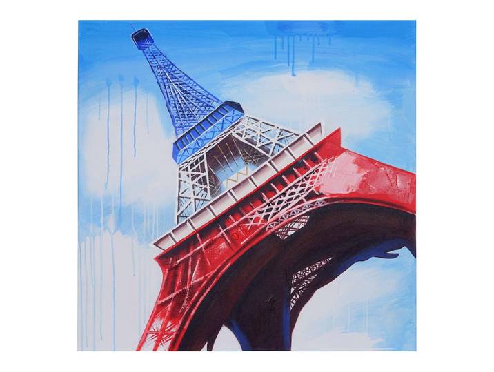 ÖLGEMÄLDE EIFFELTURM HANDGEMALT Mehrfarbig