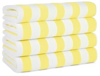 Arkwright California Cabana 4-Piece striped Beach Towel Set - 30x70