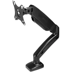 Lindy Single Display Gas-Spring Desktop Mount (Tisch, 27", 6.50 kg), Monitor Halterung, Schwarz
