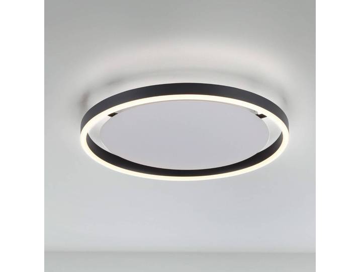 JUST LIGHT. GmbH LED Deckenleuchte Ritus, dimmbar, schwarz, für Wohn- / Esszimmer, Aluminium, Modern