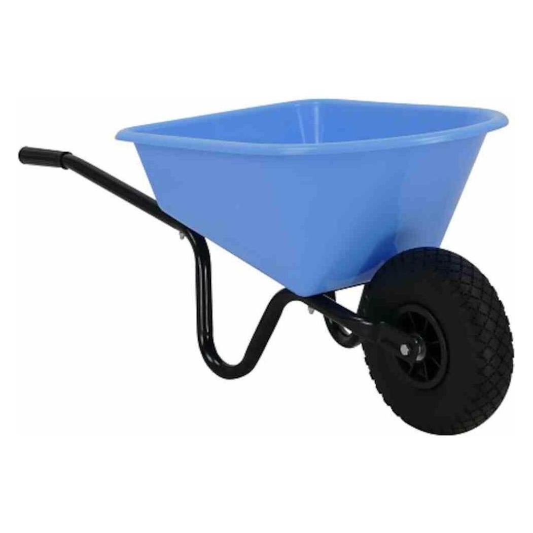 FORT Kinderschubkarre 20 l blau montiert mit PU-Rad (FO35610)