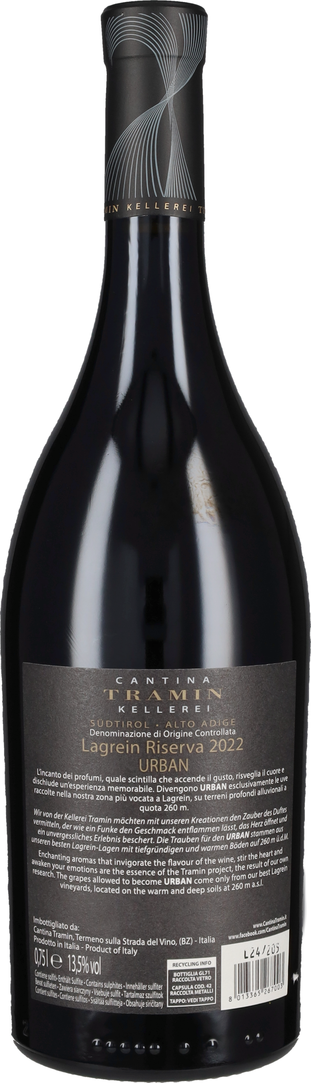 Lagrein Riserva 'Urban' Tramin 2022