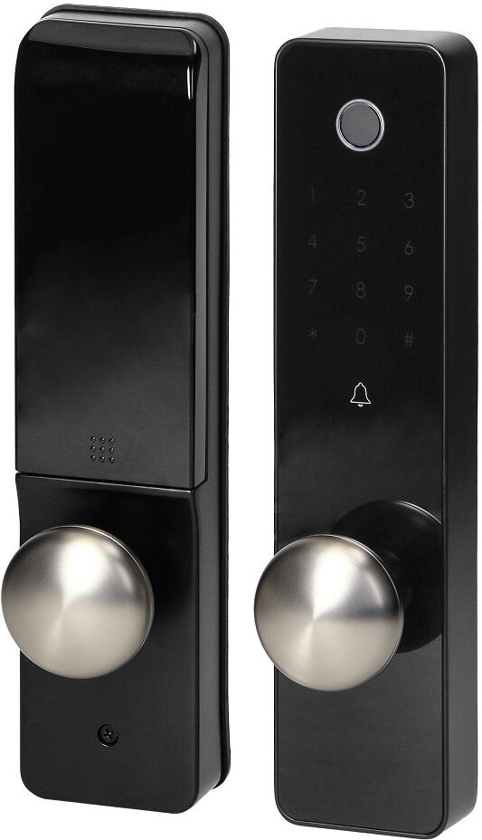 Fechadura Inteligente Bluetooth c/ Código de Acesso e Impressão Digital (Preto) - ORNO