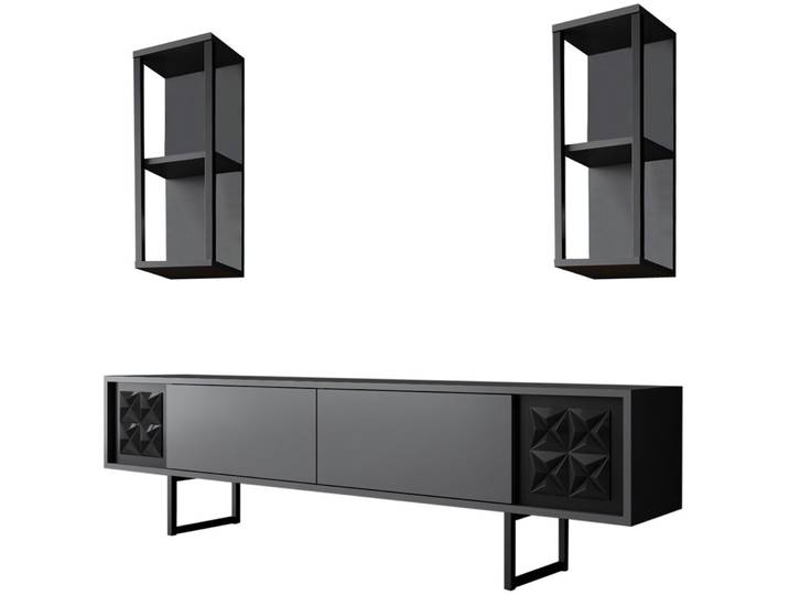 TV-Möbel Anthrazit 37cm - Material: Melamin - 84