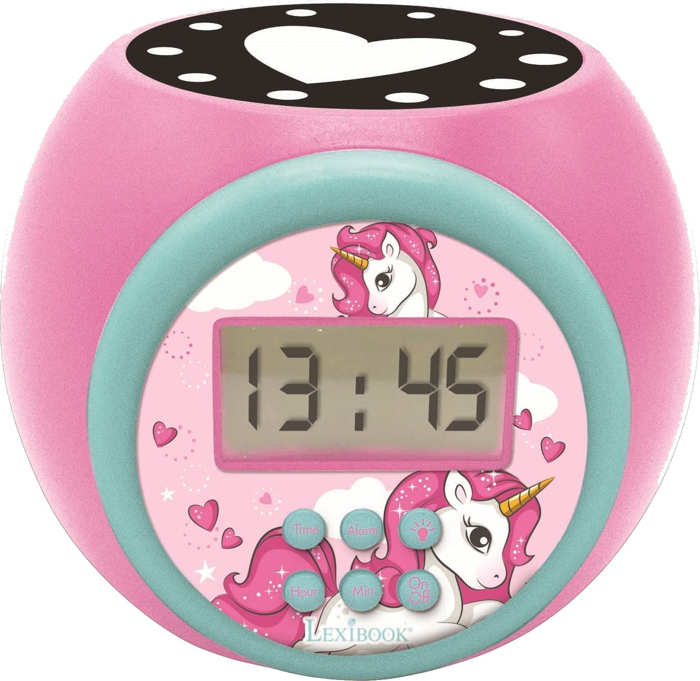 Lexibook Unicorn projectorwekker met LCD-display en plafondprojectie