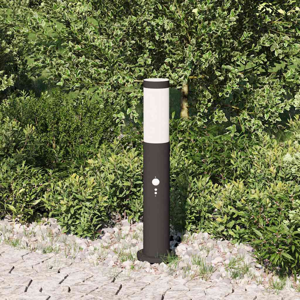 vidaXL Borne lumineuse avec détecteur 50 cm en acier inoxydable IP44