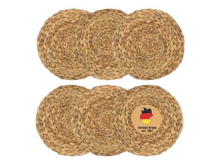 Intirilife Platzset Untersetzer 30 cm, Naturfarben, Naturmaterialien, 30x7x30 cm, Heimtextilien, Wohntextilien, Tischwäsche, Tischset