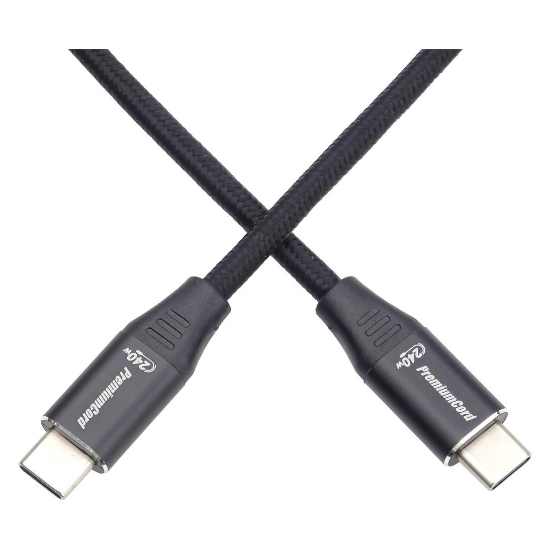 PremiumCord USB C - USB C (0.50 m, USB 2.0, 240 W) (ku31cv05)