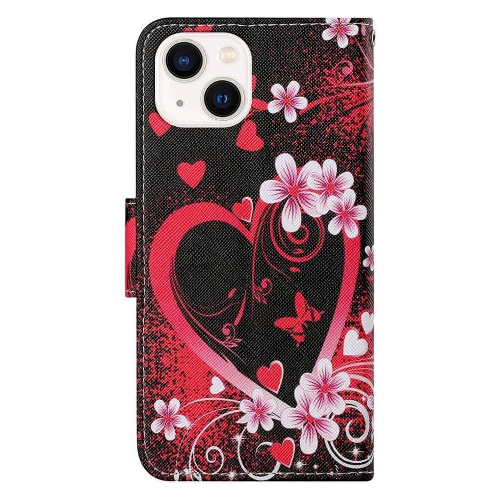 Cover-Discount iPhone 15 - Leder Etui Hülle Herz (Apple iPhone 15) (660149625K)
