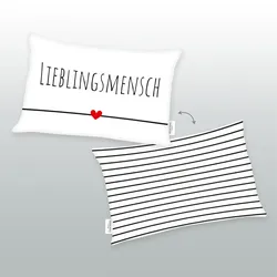 Herding Lieblingsmensch Soft-Velboa Kissen Größe 30x50 cm