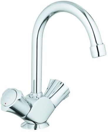 Grohe Costa Waschtischarmatur 21375001 chrom, schwenkbarer Rohrauslauf, Ablaufgarnitur