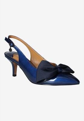Women's Devika Slingback Pump by J. Renee in Navy (Size 6 M)