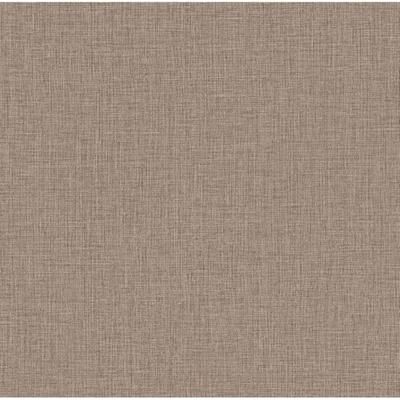 York Wallcoverings - Egyptian Linen Brown Faux Fabric Wallpaper