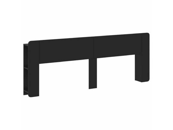 Makastle Kopfteil-Schrank Schwarz Holzwerkstoff 193,5x80 cm U-Form