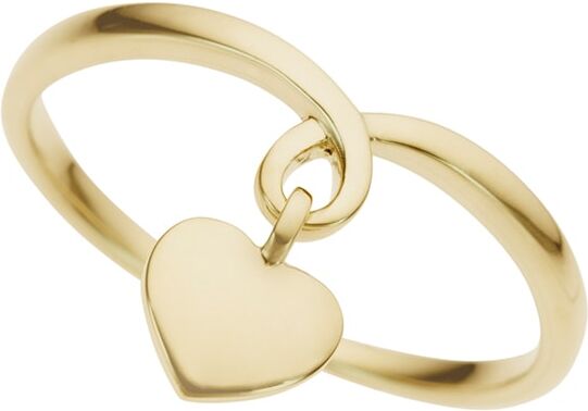 Goldring FIRETTI "Schmuck Geschenk Gold 333 Herz" Gr. 19, gold (gelbgoldfarben), Fingerringe, Damen, 19, Gelbgold 333, 2mm, Goldring