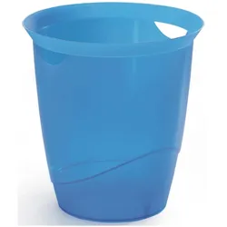 Durable Papierkorb, Abfalleimer, Blau, Transparent