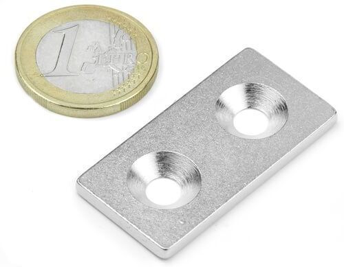 Undersænket Metalbase 40x20x3 Mm Magnet   Brisingi