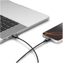 2x Vonmählen USB-C to USB-C Cable 60W / 2m - Black (2 m, USB 2.0, 60 W), USB Kabel