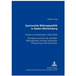 Gymnasiale Bildungspolitik in Baden-Württemberg, Fachbücher von Dieter Lang