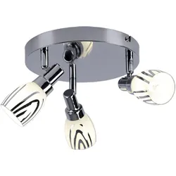 Deckenleuchte Deckenlampe Deckenstrahler Wohnzimmerlampe Schlafzimmerleuchte Flurlampe, Metall, 3 Flammig Spots beweglich G9, DxH 20x14 cm
