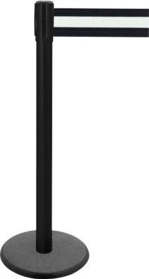 Gurtpfosten GLA 29, schwarz, Gurt schwarz/weiß