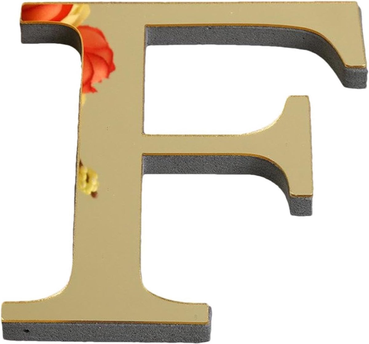 Acryl Spiegel Letters 3D Alfabet Muur Decoratie Licht Goud