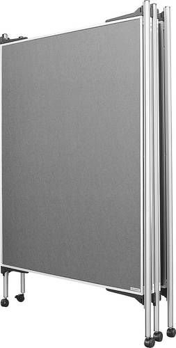 Magnetoplan Präsentationswand Filz Grau beidseitig verwendbar, zusammenklappbar, Pinntafel 1101006
