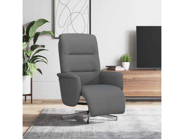 furnicato Relaxsessel 71x84x105 cm Dunkelgrau, 360 Grad drehbarer Ruhesessel mit manueller Liegefunktion