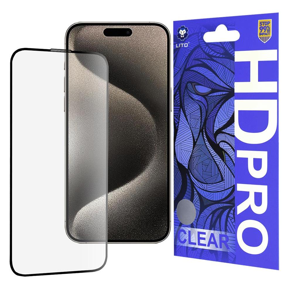 Lito - HD Pro Clear - iPhone 15 Pro Max - Black (Apple iPhone 15 Pro Max) (56352271)