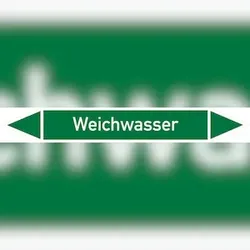 Rohrleitungskennzeichen Weichwasser - 187x26 mm Folie selbstklebend