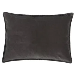 IB Laursen Kissenbezug Velour rechteckig, 52 x 72 cm, anthrazit