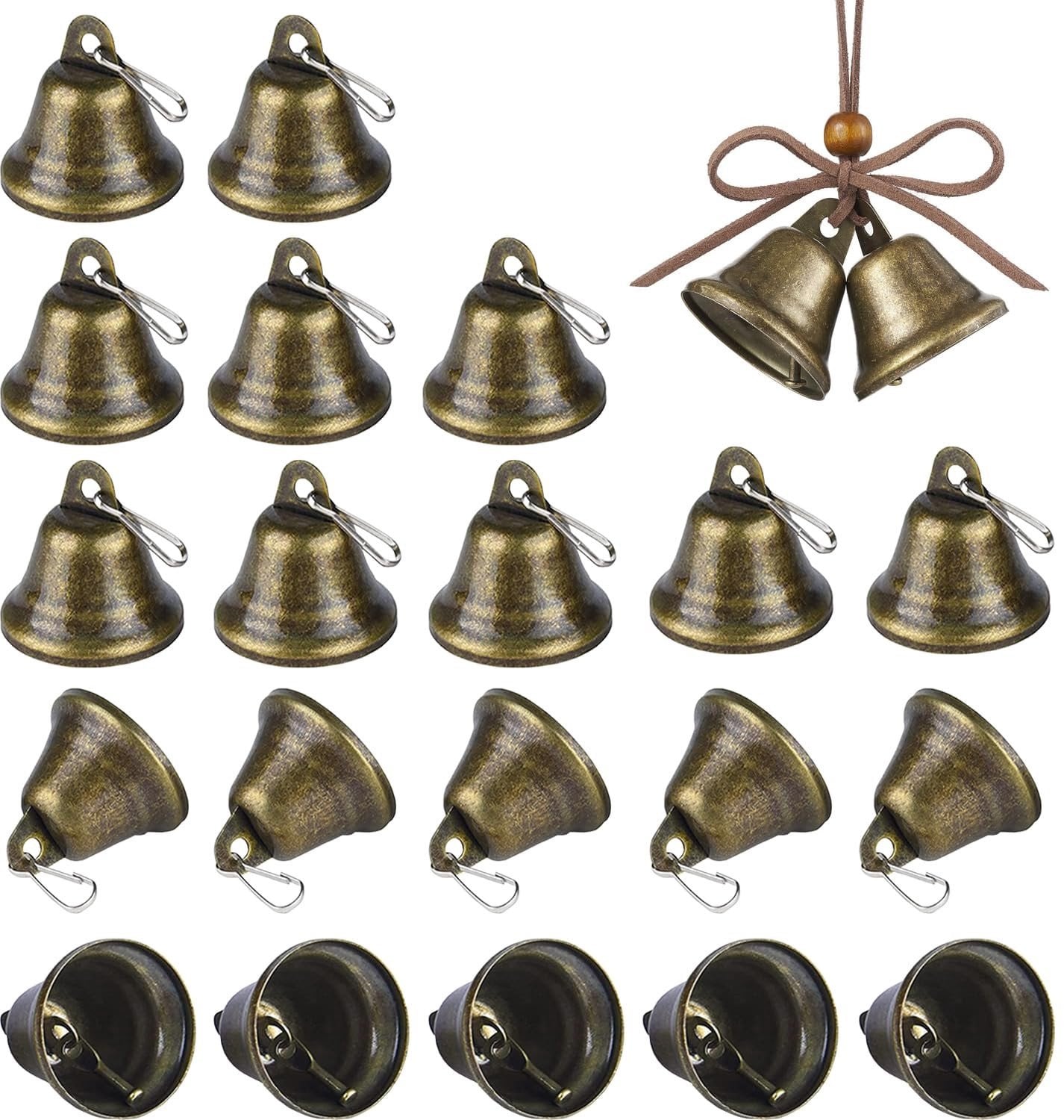 Set van 20 Vintage Bronzen Klokken voor Creativiteit