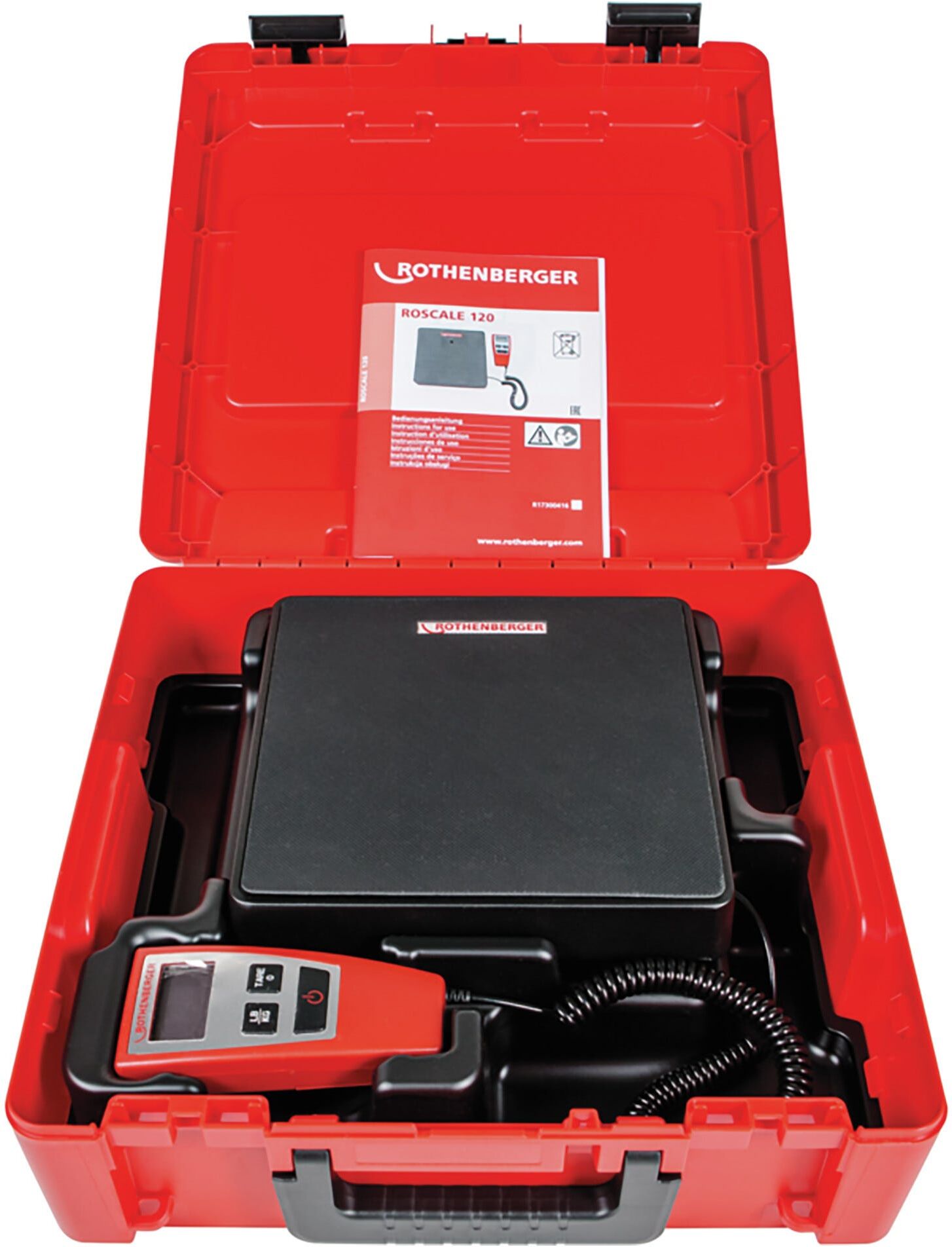 Rothenberger BILANCIA DIGITALE  FINO 120 kg LCD PER GAS REFRIGERANTE CON RACCORDI 1/4” SAE