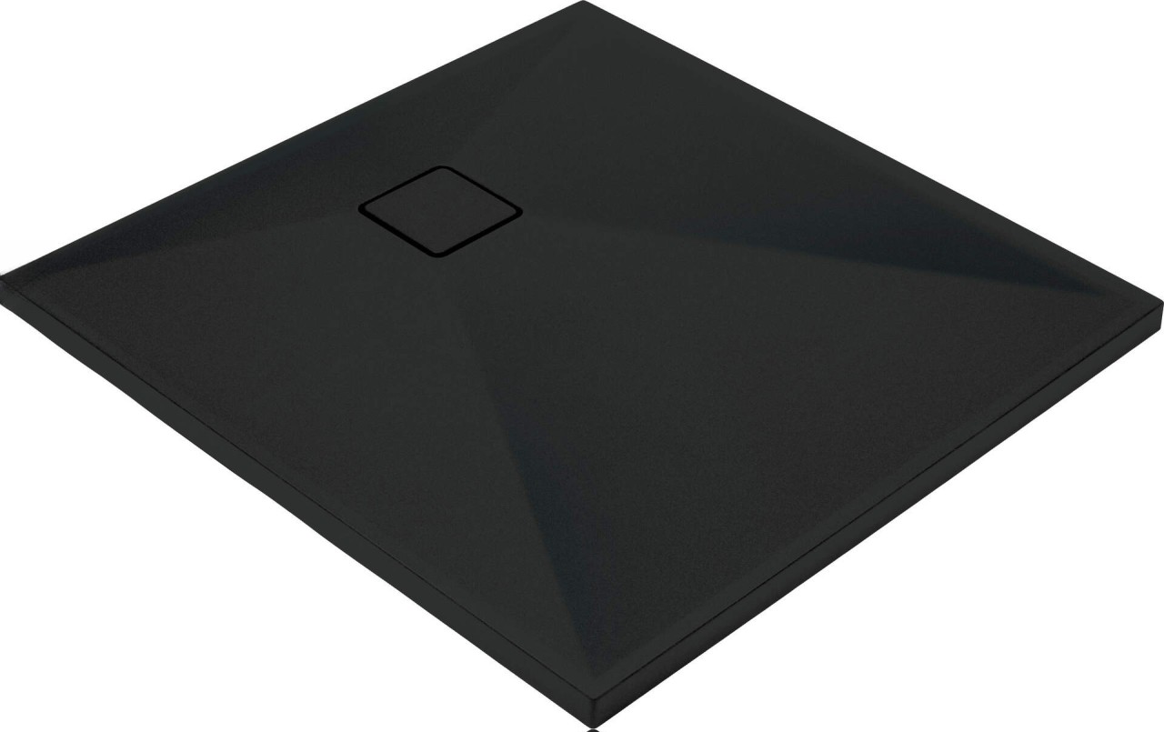 Neuesbad Quadratische Duschwanne Schwarz Granit 90x90 cm NB1DEKQRN41B1