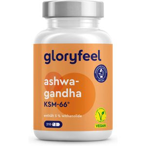gloryfeel Ashwagandha 210 Kapseln, mit KSM-66, 600 mg
