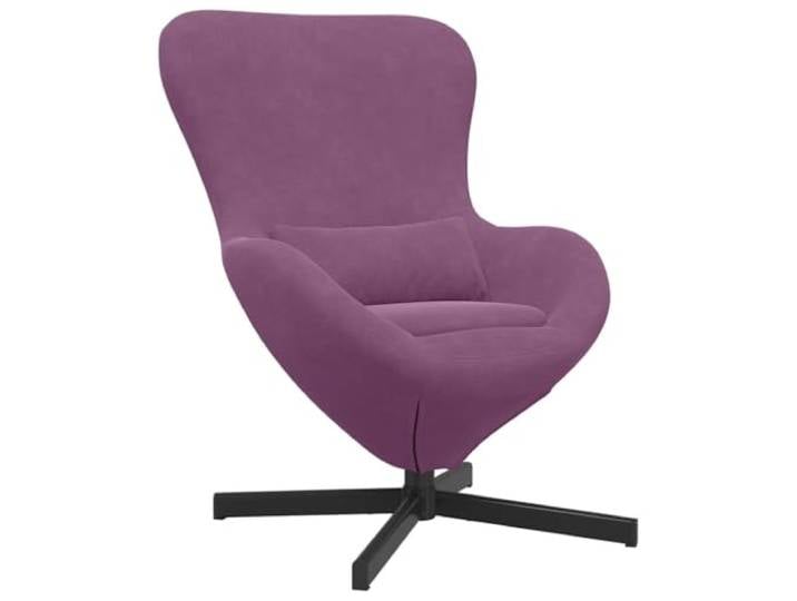 Tmriohed Ei-Stuhl Drehsessel Lila 63x73x90 cm Samt Sessel Wohnzimmer Moderner Drehsessel aus Samt mit 360 Grad Drehfunktion und Kissen, geeignet für Schlafzimmer und Entspannungsecken.