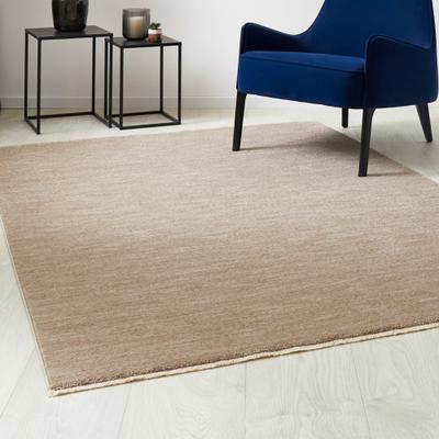Teppich LUXOR LIVING "Vilnius", beige (sand), B:160cm H:13mm L:230cm, Polyester, Teppiche, Teppich, melierte Optik, weicher Flor, mit Fransen, Wohnzimmer