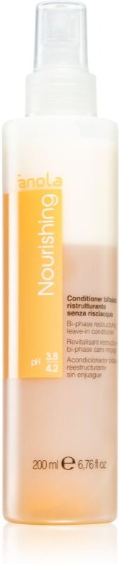 Fanola Nourishing après-shampoing sans rinçage en spray pour cheveux secs et abîmés 200 ml