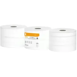 Toilettenpapier Großrolle Wepa Satino HiCycle weiß 2-lagig 6 Rollen/Paket a 1520 Abrisse, 380 m, 9,2 x 25 cm