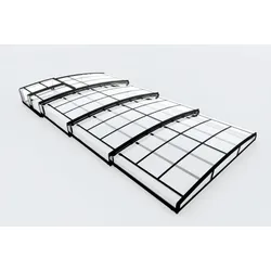 GreenYard Poolüberdachung "Aqualina" aus Aluminium, ca. 8,81 x 3,26 x 0,8 m